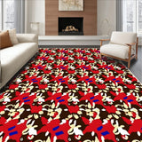 Abstract Mosaic with Playful Festive Confetti(Red)