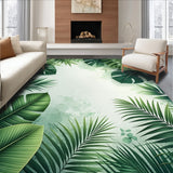 Tropical Green Botanical Kitchen Non Slip(Green)