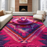 Ultra Soft Area Rug, Non Slip, Stain Resistant, Washable Area Rugs for Living Room, Bedroom, Funky Western Cowgirl Non-Slip Bath Mat(Pink) - ODIKA