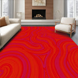 Vibrant Abstract Swirl with Dynamic Energy and Bold Shapes(Red)