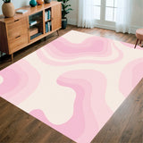 Artistic Abstract Animal Inspired Design with Fluid Shapes and Swirls(Pink)