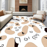 Rustic Abstract Animal Inspired Design with Modern Interlocking Motifs(Beige)