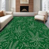 Art Nouveau Mistletoe Scroll and Starburst Holiday(Green)