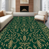 Winter Forest Laurel Scrollwork Contemporary Design(Green)