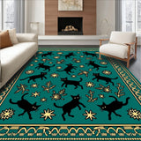 Illuminated Feline Holiday with Twinkling LED Accents(Blue)