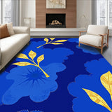 Abstract Watercolor with Precious Metal Leaf Detailing(Blue)
