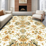 Vintage Floral Non Slip Entryway(Beige)