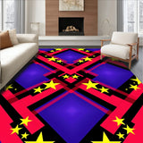 Modern Holiday Plaid Lattice with Starburst Accents(Purple)