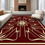 Art Fan Motif with Radiant Metallic Detailing(Red)