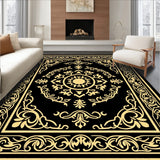 Ornate Floral Medallion Tapestry(Black)