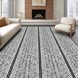 Artisan Stripe Minimalist Monochrome Motif(Black)