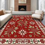Nostalgic Yuletide Floral Tapestry Artistic(Red)