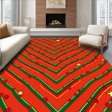 Layered Chevron Waves with Holiday Inspired Floral(Red)