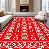 Holly Berries Festive Medallion Interlocking Snowflake Motif(Red)