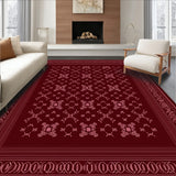 Luxurious Velvet Swirl Embellished Lattice Elegant Accent(Red)