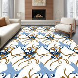 Marble Swirl with Gold Vein Accents Art(White)