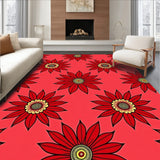 Poinsettia Bloom Medallion Design Fuzzy Accent(Red)