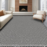 Boho Interlocking Lattice Artistic(Black)