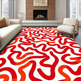 Abstract Flame Dance with Flowing Curves Expression(Red)