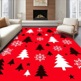 Snowflake Pine with Festive Starburst Motifs(Red)