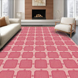 Hot Pink Preppy Western Entryway Door Mat(Red)
