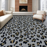 Modern Leopard Print Non Slip Area(Gray)