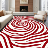 Swirling Vortex Fuzzy with Hypnotic Spiral(Red)