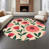 Dreamy Wildflower Meadow Anti Slip Surface with Contemporary Styling(Beige)