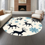 Cheerful Reindeer with Nordic Snowfall(Black)