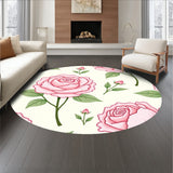 Vintage Rose Bloom Shag with Floral Motifs(Pink)