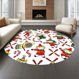 Whimsical Christmas Cat Parade With Sparkling Ornament Details(Red)