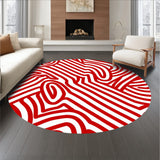 Cane Stripe with Peppermint Swirl Accents(Red)