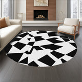 Abstract Patchwork Black & White Collage(Black)
