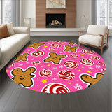 Whimsical Gingerbread Wonderland with Peppermint Swirls and Motifs(Pink)