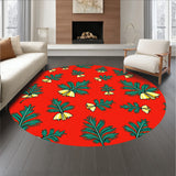 Holiday Featuring Festive Pine Branch Design(Red)