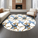 Marble Swirl with Gold Vein Accents Art(White)