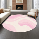 Artistic Abstract Animal Inspired Design with Fluid Shapes and Swirls(Pink)