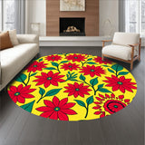 Poinsettia Floral Motif Seasonal Celebration Boho Style Decorative Art(Yellow)