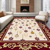 Blinking Paw Print Vacation Theme Floor with Ornament(Burgundy)