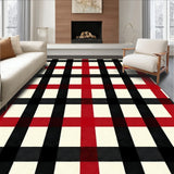 Buffalo Tartan Checkered Plaid with Interlocking Grid Motifs(Black)