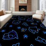 Illuminated Feline with Electrifying Holiday Sparkle Effects(Black)