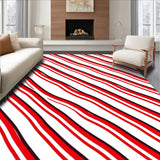 Modern Chevron Wave Design Featuring Angles and Rhythmic Flow(Red)