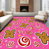 Whimsical Gingerbread Wonderland with Peppermint Swirls and Motifs(Pink)