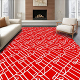 Whimsical Cane Stripe Featuring Twisted Ribbon Swirls(Red)