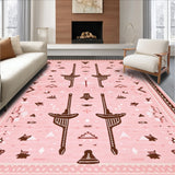 Cute Cowgirl Pink Bathroom Decor(Beige)