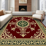 Artisan Tapestry Medallion Motif with Interlocking Filigree and Ornament(Red)