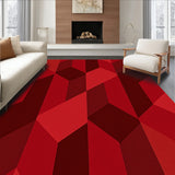 Bold Chevron Stripes Composed of Layered Angular Forms and Contrast(Red)