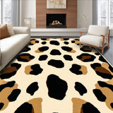 Modern Beige Leopard Print Plush(Brown)
