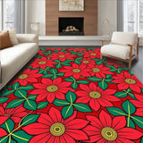 Holiday Poinsettia Bloom with Traditional Seasonal Florals(Red)