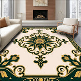 Enchanted Floral Medallion Heritage Tapestry Classic Artisan(Beige)